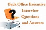 Back Office Executive Interview questions