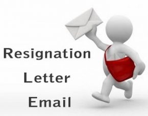 sample resignation letter email