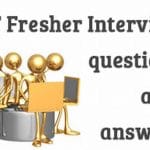IT Fresher Interview questions