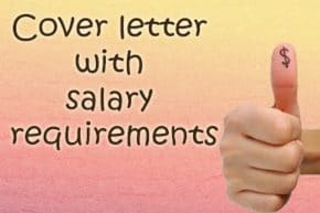 cover letter with salary requirements sample