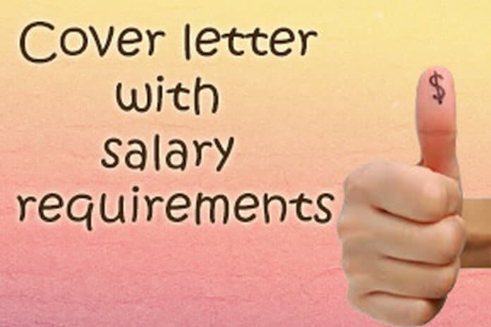 cover letter with salary requirements