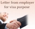 Letter from Employer for Visa Purpose