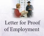 formal letter for proof of employment