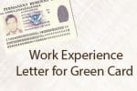Work Experience Letter for Green Card