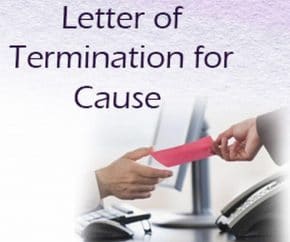 Termination Letter for Cause