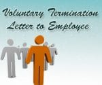 Voluntary Termination Letter to Employee