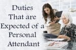Personal Attendant Duties