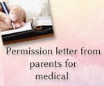 Permission letter from parents for medical