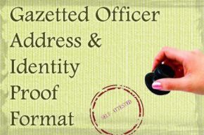 Gazetted Officer Address & Identity Proof Format
