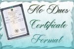 No Dues Certificate Format