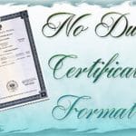 No Dues Certificate Format