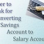 savings salary account letter to bank