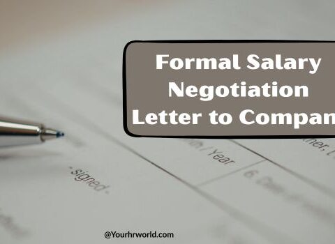 Formal Salary Negotiation Letter to Company