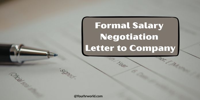 Formal Salary Negotiation Letter to Company