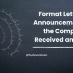 Format Letter for Announcements for the Company Received an Award