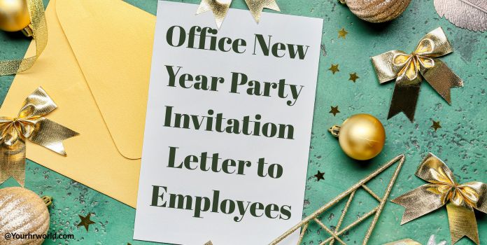 Office New Year Party Invitation Letter to Employees