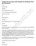 Letter Format Of Tie Up With Hospital For Employee First Aid Treatment