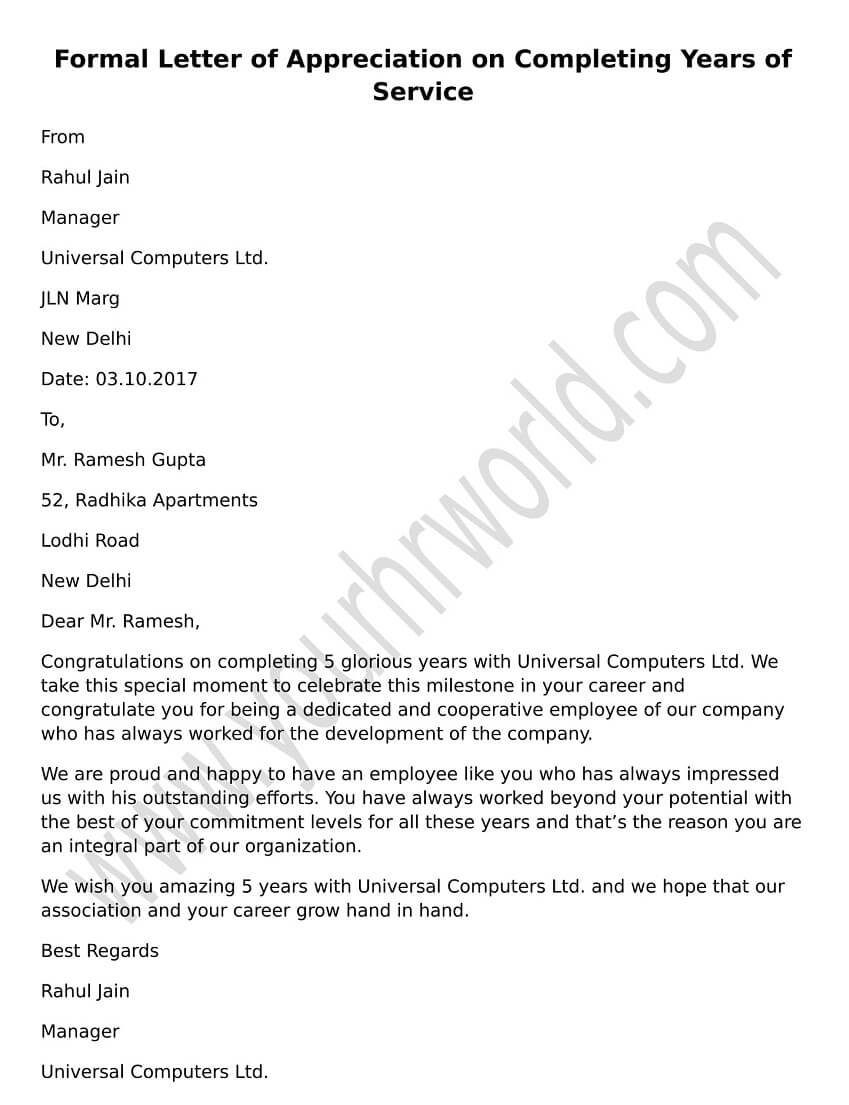 Appreciation Letter To Company from www.yourhrworld.com