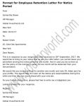 sample format Employee Retention Letter For Notice Period