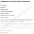 Writing a Warning Letter to Employee for Poor Attendance - HR Letter ...