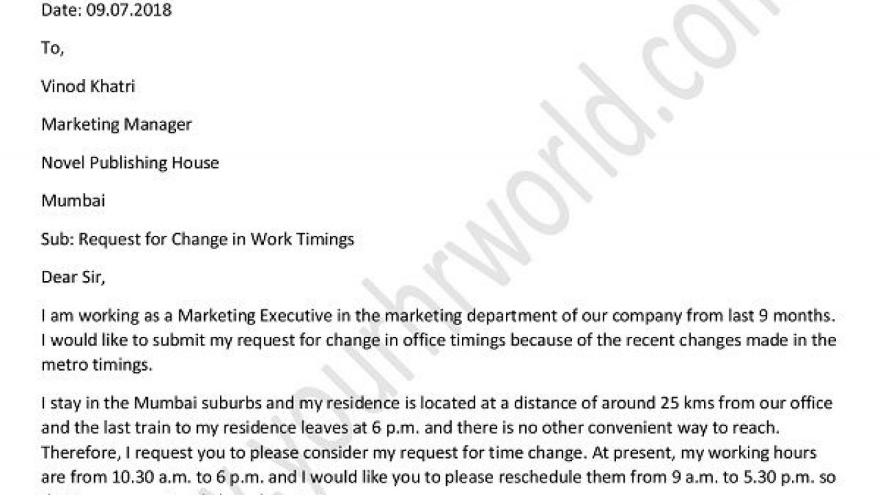 Letter Requesting Permission To Work From Home from www.yourhrworld.com
