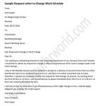 Request Letter for Approval of Change in Office Timing, sample letter format