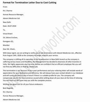 Service Termination Letter Template from www.yourhrworld.com