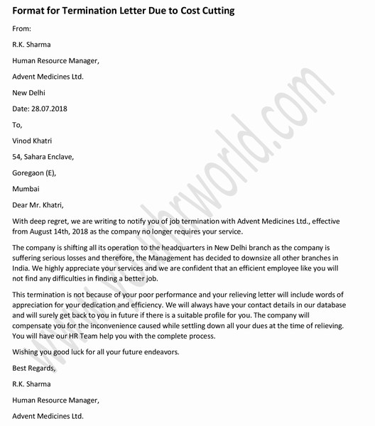 Voluntary Termination Letter To Employee from www.yourhrworld.com