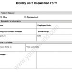 New Employee ID Card Request Form - Identity Card Application Word Format