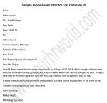 Letter for Lost Company ID Card - Id Card Missing Letter Sample