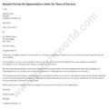 Sample Letter of Appreciation for Years of Service | HR Letter Formats