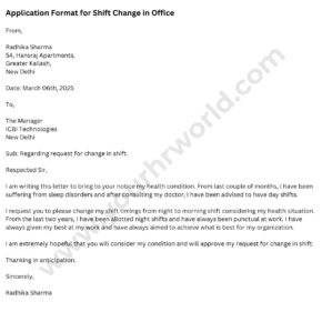 application-format-for-shift-change-in-office