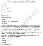 Work from Home Request Letter Sample
