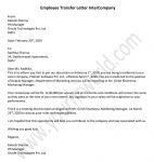 Employee Transfer Letter Inter Company - Employee Transfer Letter