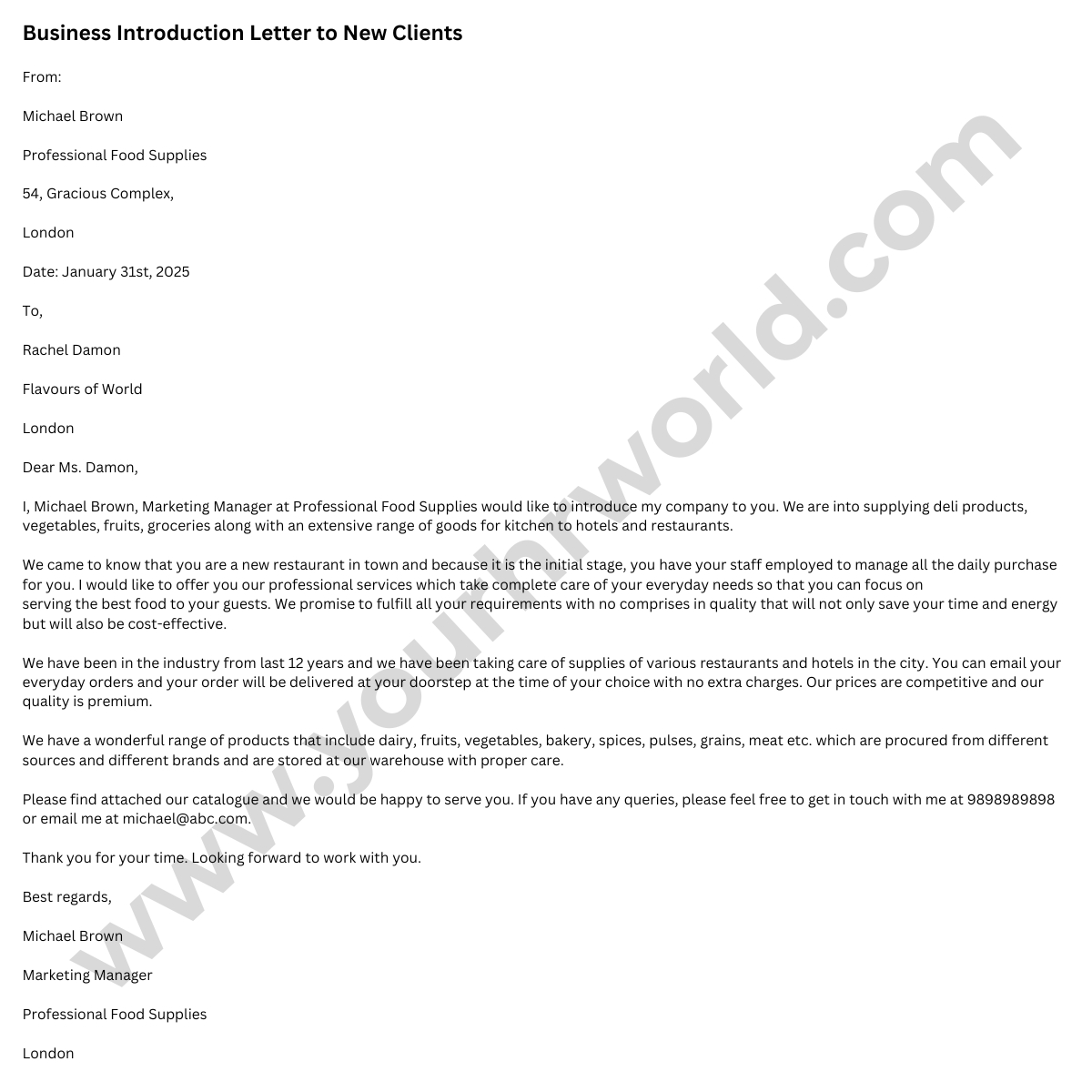 Business Introduction Letter Format Infoupdate business-introduction-letter-format-infoupdate