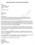 Business Introduction Letter to New Clients - Sample Introduction Letter