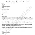 Promotion Letter from Employer to Employee - Sample Promotion Letter