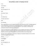 Annual Bonus Letter to Employee, Performance Bonus Letter Sample