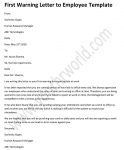 First employee warning letter Template - Warning Letter sample format