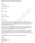 Relieving letter from employee to company - Relieving Letter Format