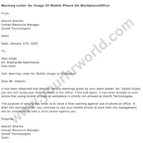 warning-letter-mobile-phone-on-workplace