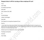 New Employee ID Card Request Letter Format, Request Mail