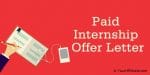 Paid Internship Offer Letter Sample, Internship Letter Example Format