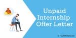 Unpaid Internship Offer Letter, Internship Letter Example Format