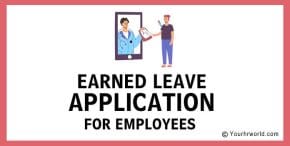 Earned Leave Application Format for Employees