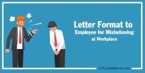 letter to employee for misbehavior at workplace