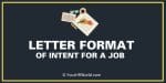 Job Letter of Intent Template Sample