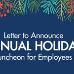Letter Format Announcing Annual Employee Holiday Luncheon