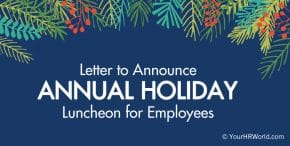 Letter Format Announcing Annual Employee Holiday Luncheon