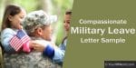 Military/Army leave compassionate letter Example
